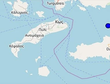 Σεισμική δόνηση 3,8 βαθμών ανατολικά της Κω